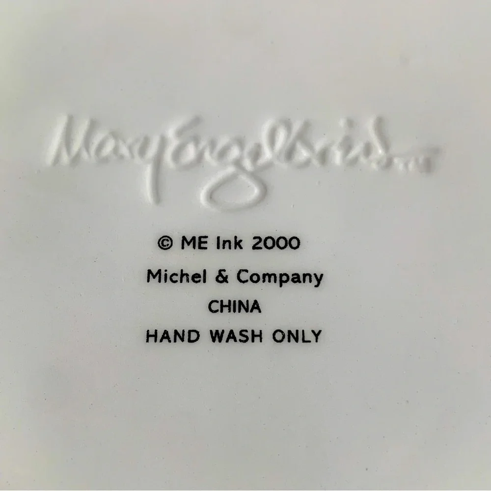 MARY ENGELBREIT Vintage Floral Pedestal Cake Plate Cottage Hostess Collection